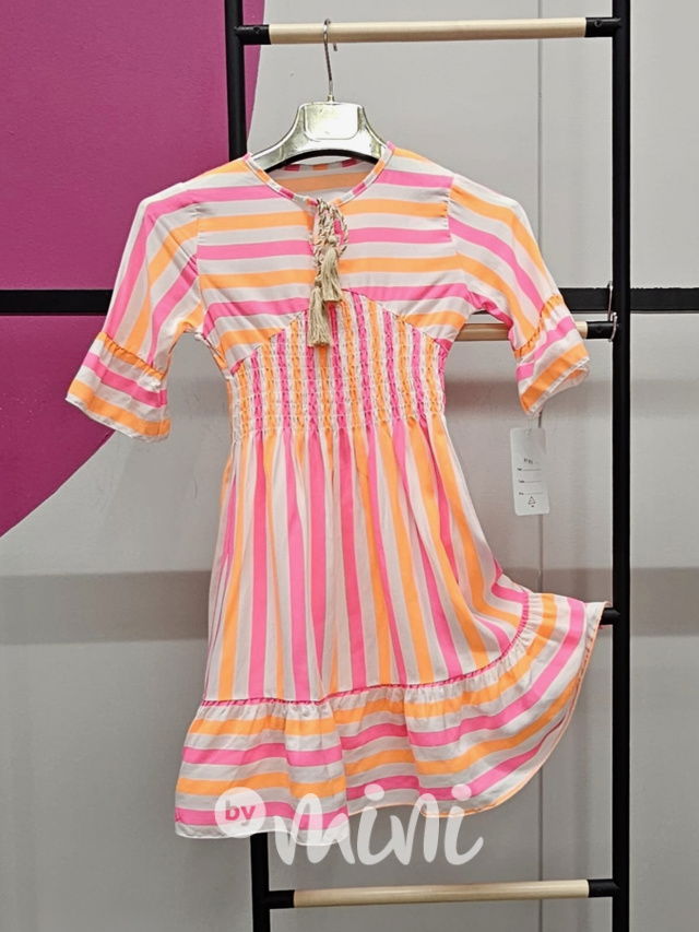 NEON beach šaty pink/orange