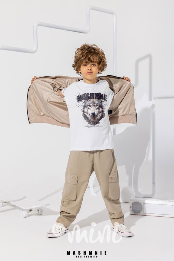 Mash Mnie prošívaná bomber bunda béžová