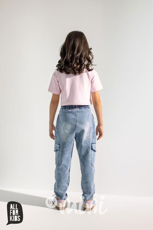 All for kids twist crop triko sweet pink
