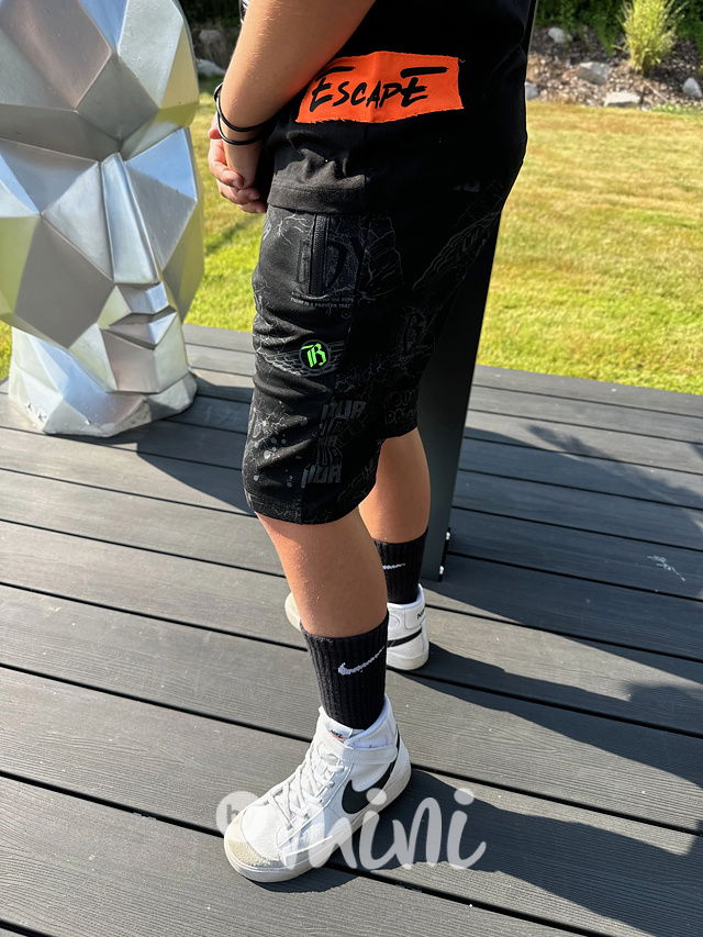 Kraťasy BOY s karabinou black/grey