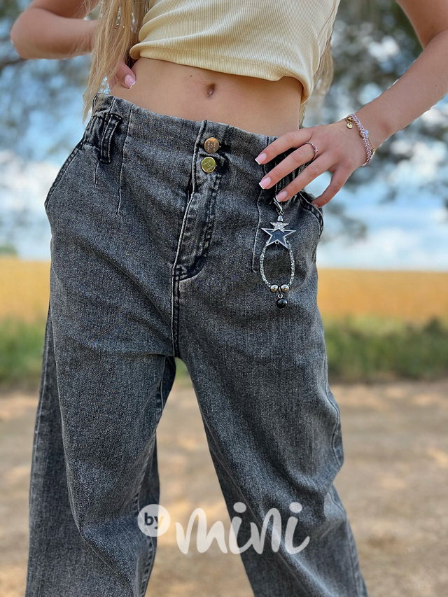 Lounge volné džíny s řetízkem