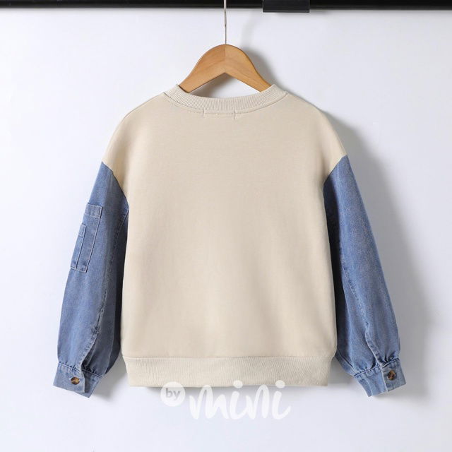 DUO mikina cream/denim