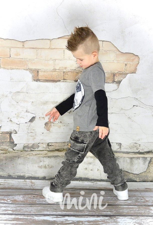 Grey/Black triko s měnícími flitry