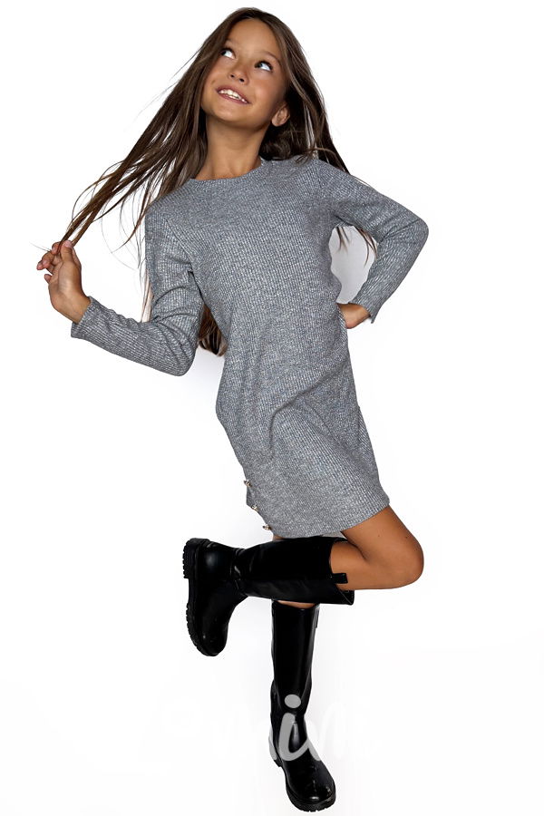 Podzimní šaty silvergrey