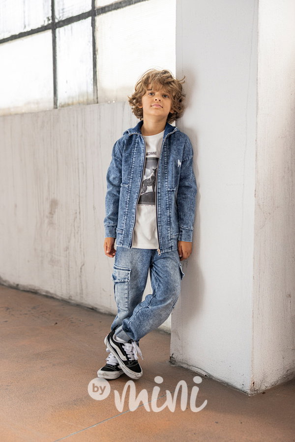 Mash Mnie soft denim mikina blue