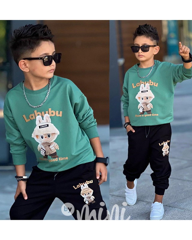 Labubu boys souprava green