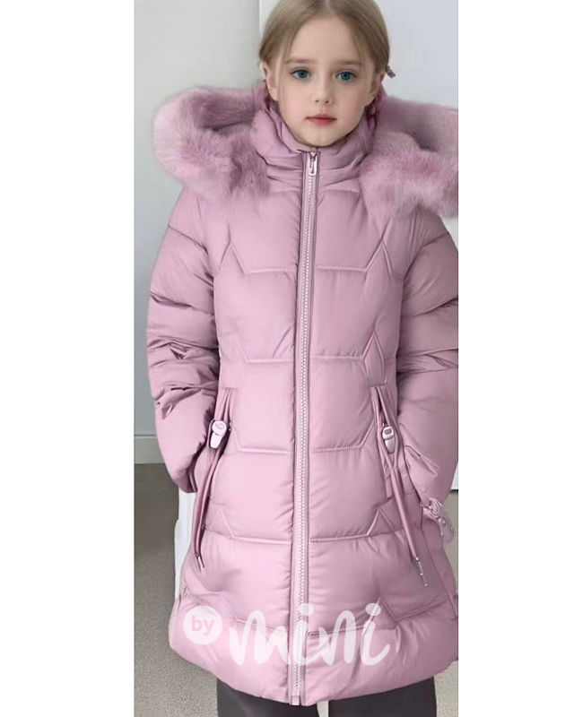 Zimní kabát růžový
