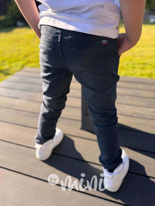 Podzimní kalhoty blue melange