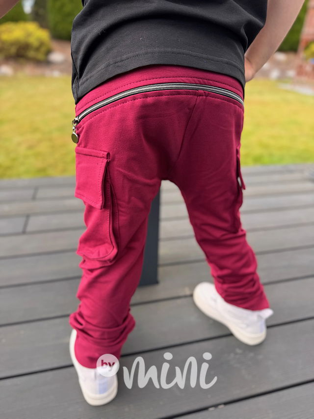 Bordo chlapecké baggy kapsáče zip