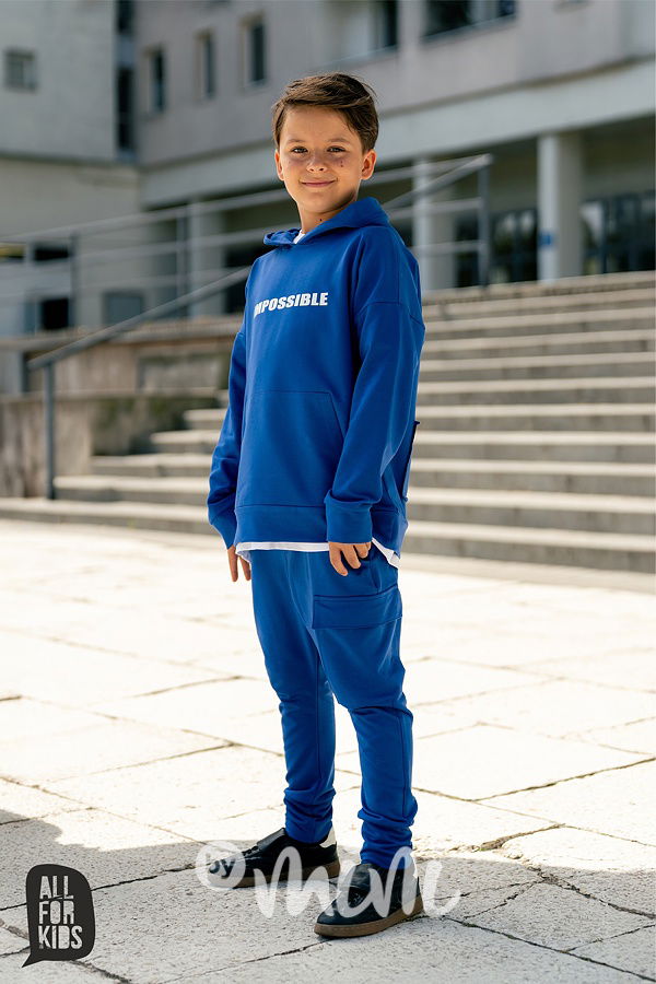 All for kids mikina impossible modrá