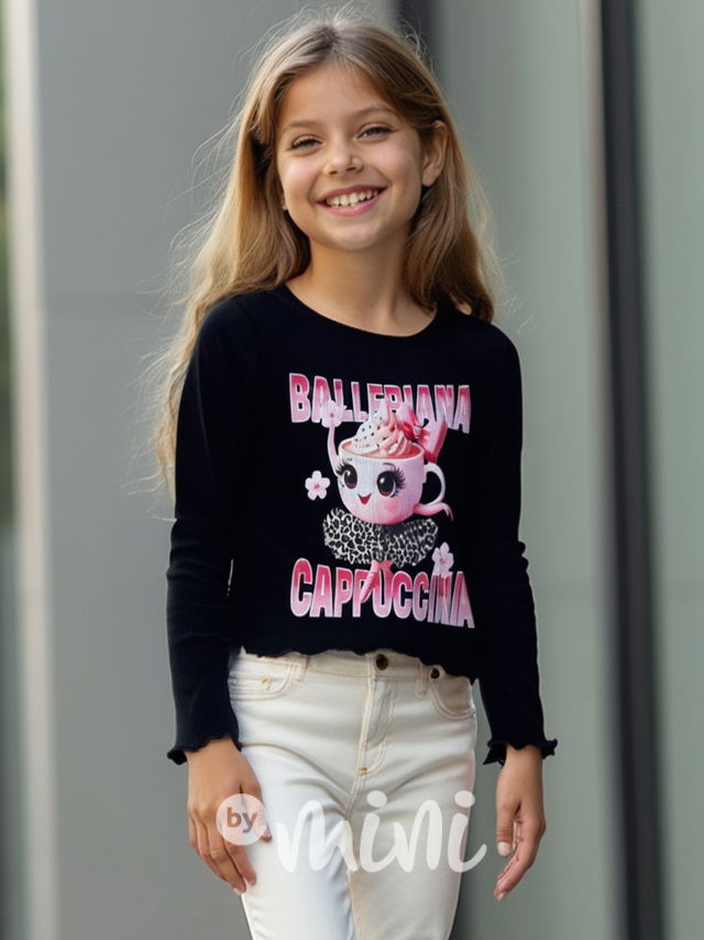 Ballerina Cappucccina longsleeve blůzka černá