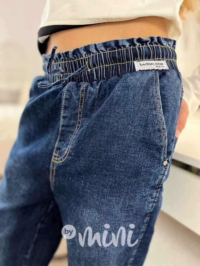 Zateplené volné blue džíny Everything