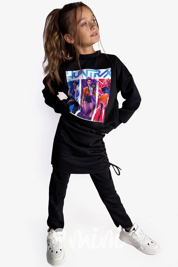 Černé legíny se sukní