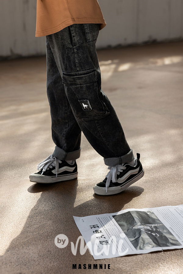 Mash Mnie soft dark denim cargo kapsáče WOLF