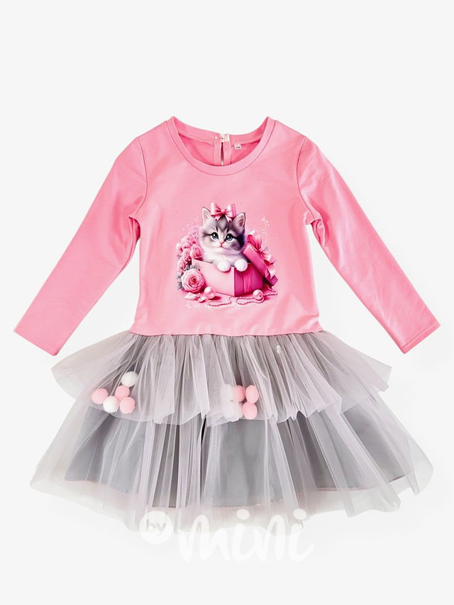 Kitty luxury tylové šaty s pompony