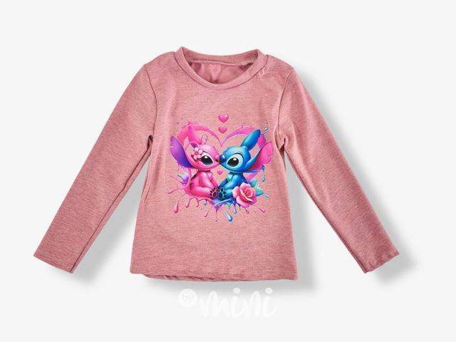 STITCH teplá blůzka růžová