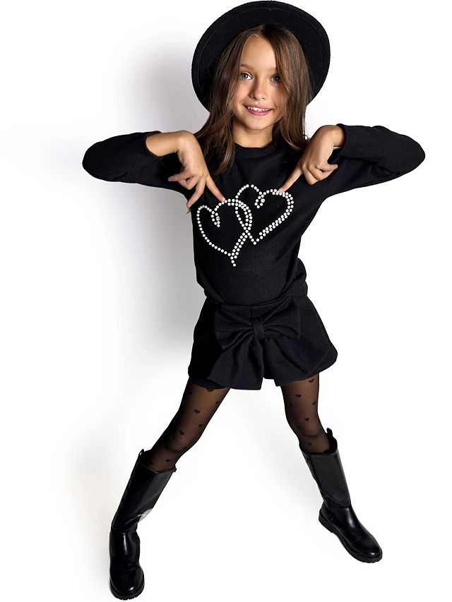 HEARTS teplá blůzka s perličkami