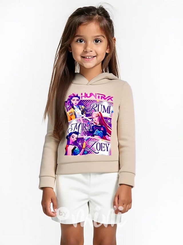 Huntrix zateplená mikina béžová