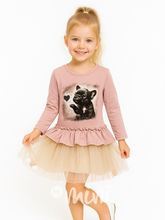 Kiss luxury tylové šaty s pompony