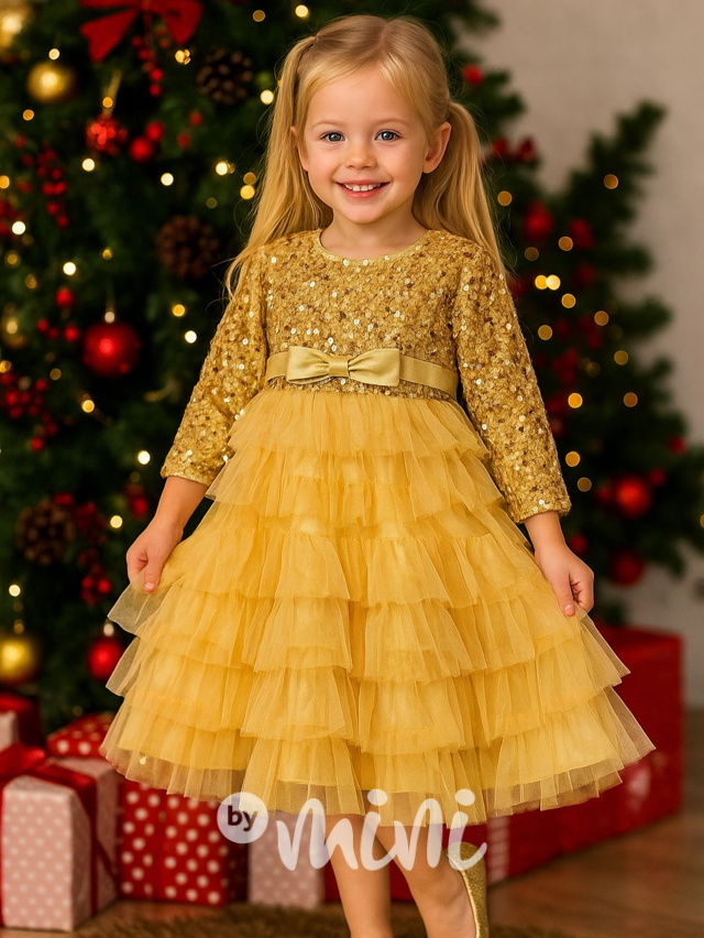 Luxury flitrové šaty GOLD