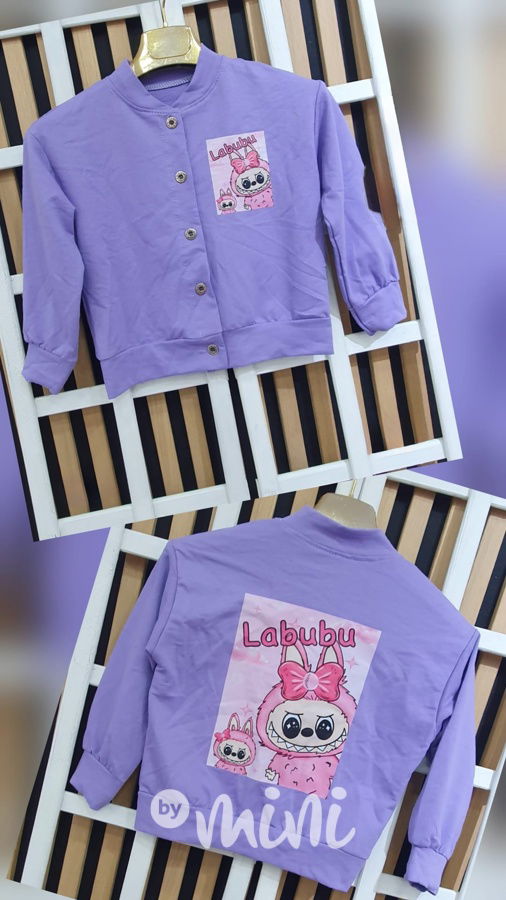 Labubu mikina fialová