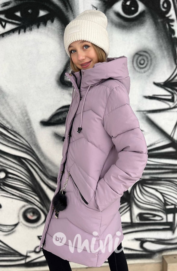 Zimní kabát Lily fialový