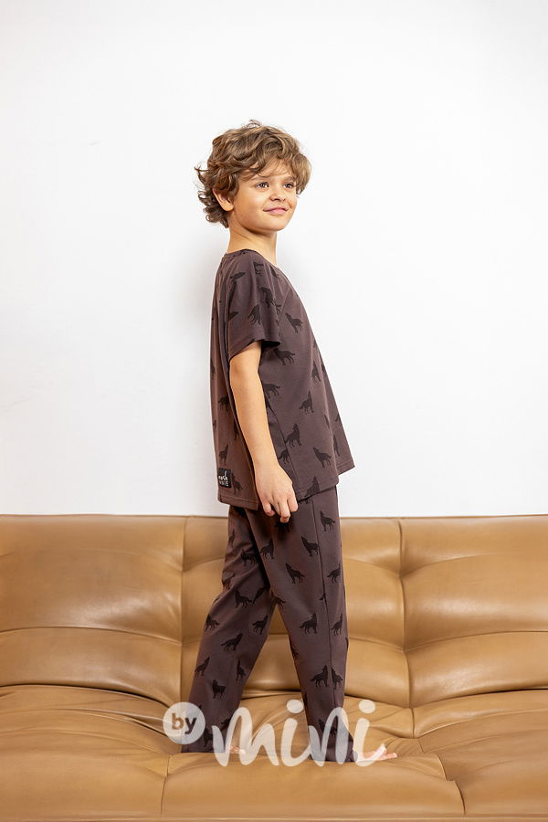 Mash Mnie pyžamo WOLF chocolate