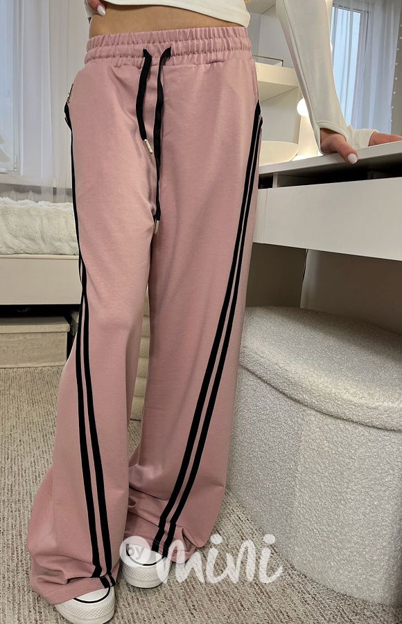 Fashion lounge volné tepláky růžové