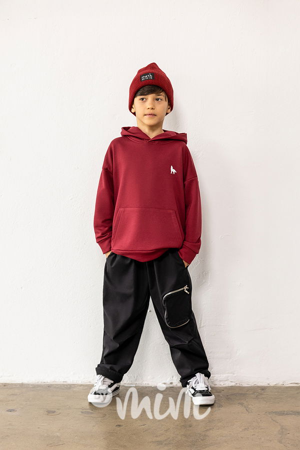 Mash Mnie hoodie mikina wolf bordo