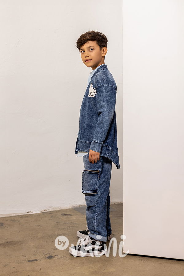 Mash Mnie soft denim kardigan WOLF