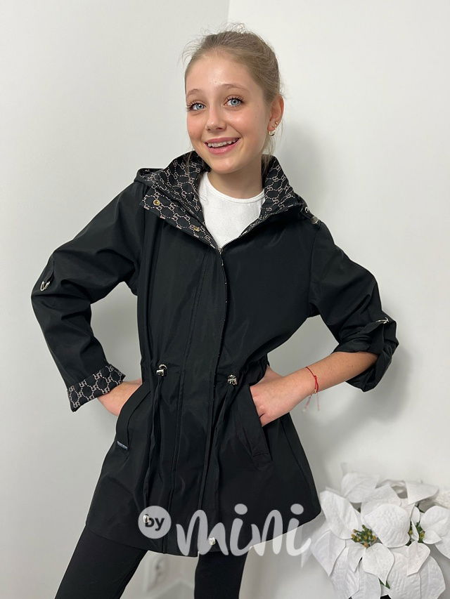 Černá long parka