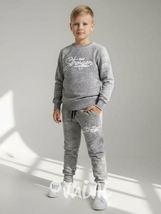 Stronger tepláková souprava melange grey