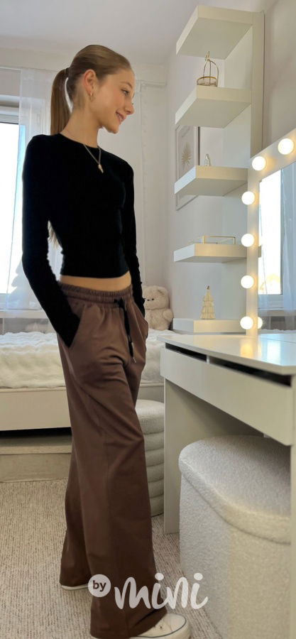 Lounge Six Seven volné tepláky hnědé