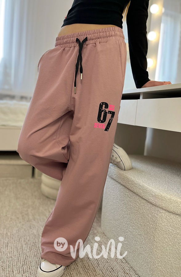 Lounge Six Seven volné tepláky růžové