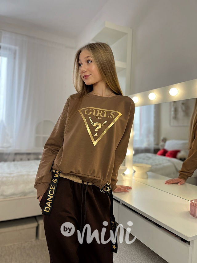 GIRLS mikina béžová