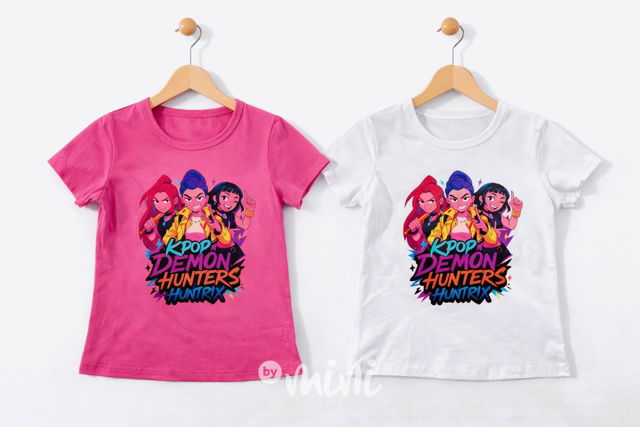 K-Pop Demon Hunters triko růžové