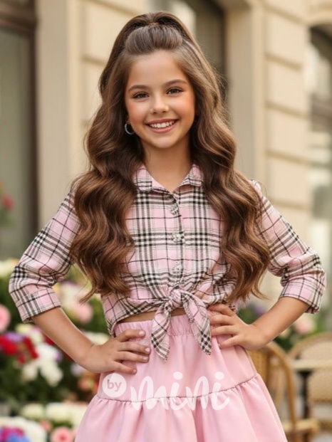 PREMIUM pink karo košile