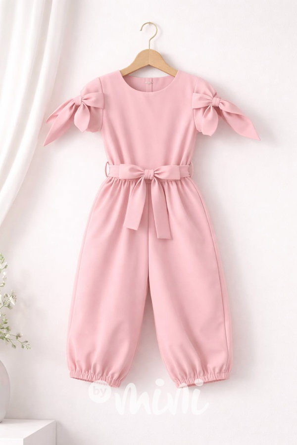 Mašličkový overal růžový