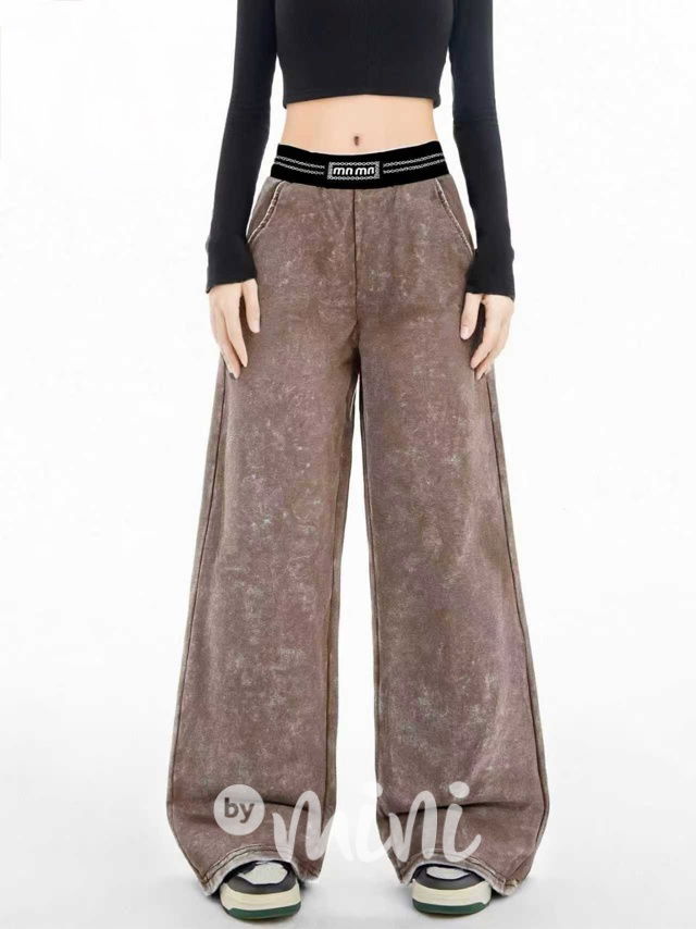 Acid wash cappuccino lounge tepláky