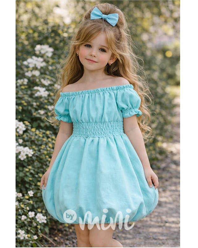 Sweetie šaty s balonovou sukní tyrkysové
