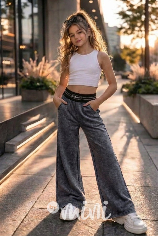 Acid wash antracit lounge tepláky