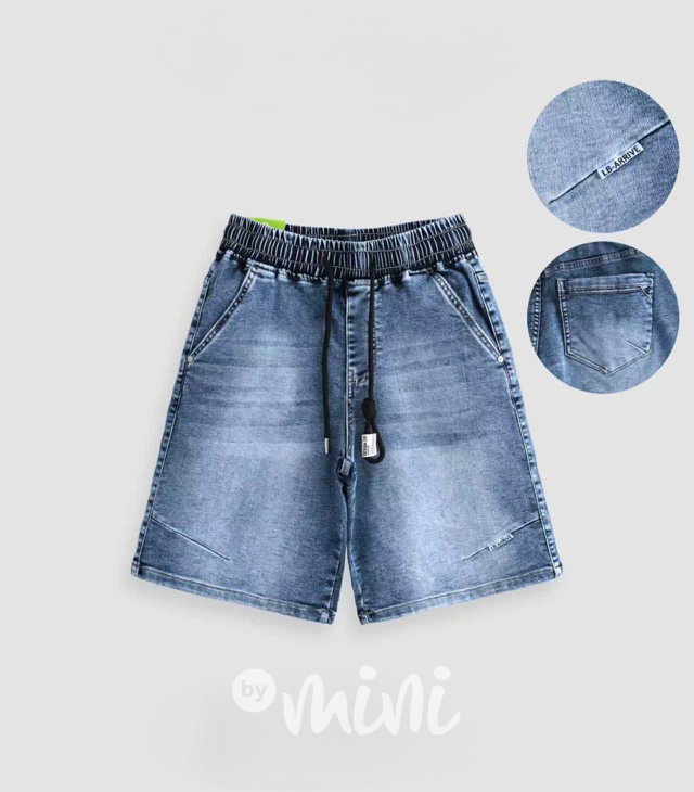 Soft denim baggy kraťasy blue