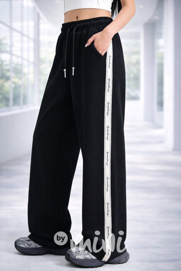 Baggy volné lounge tepláky černé