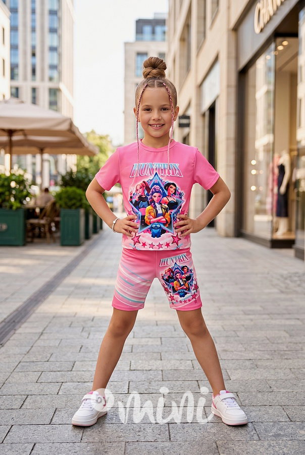 Huntrix letní šortkový set pink