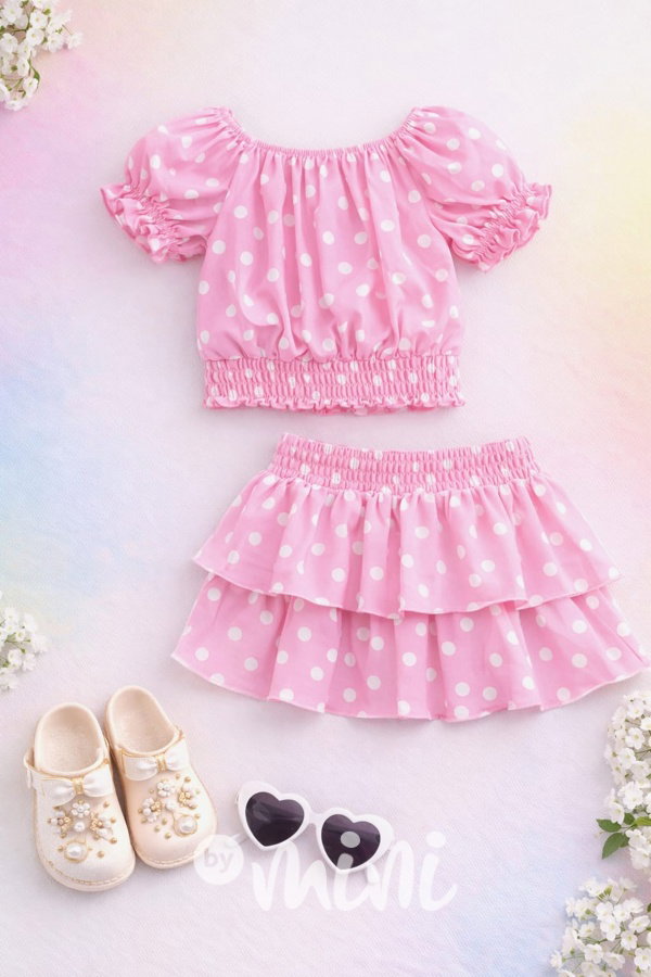 Puntíkatý letní set PINK