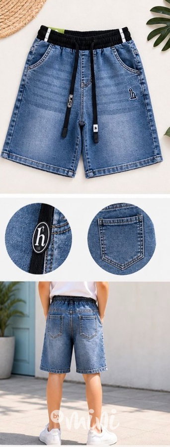 Soft denim kraťasy blue