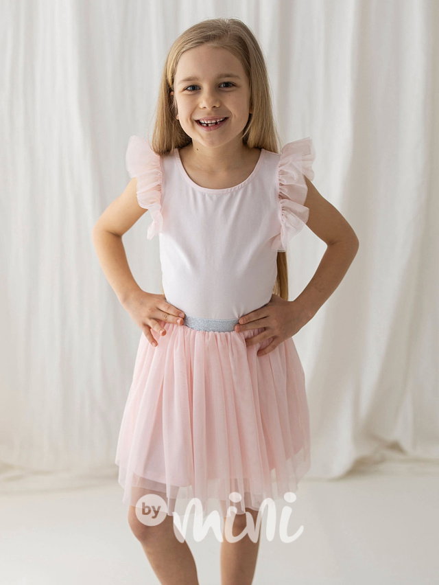 Peach tylová tutu sukně Lily Grey