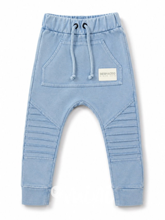 Despacito biker tepláky acid wash baby blue