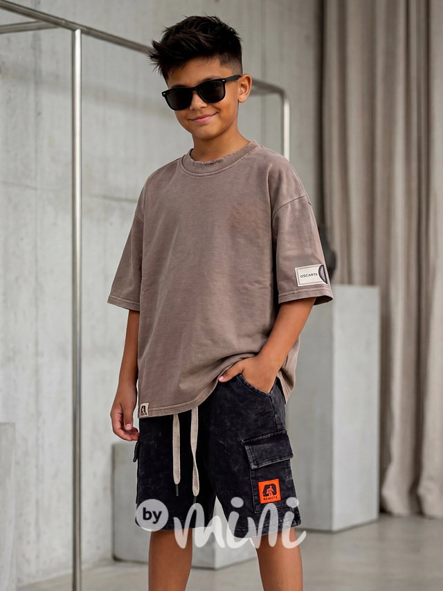 Street style acid wash triko sand