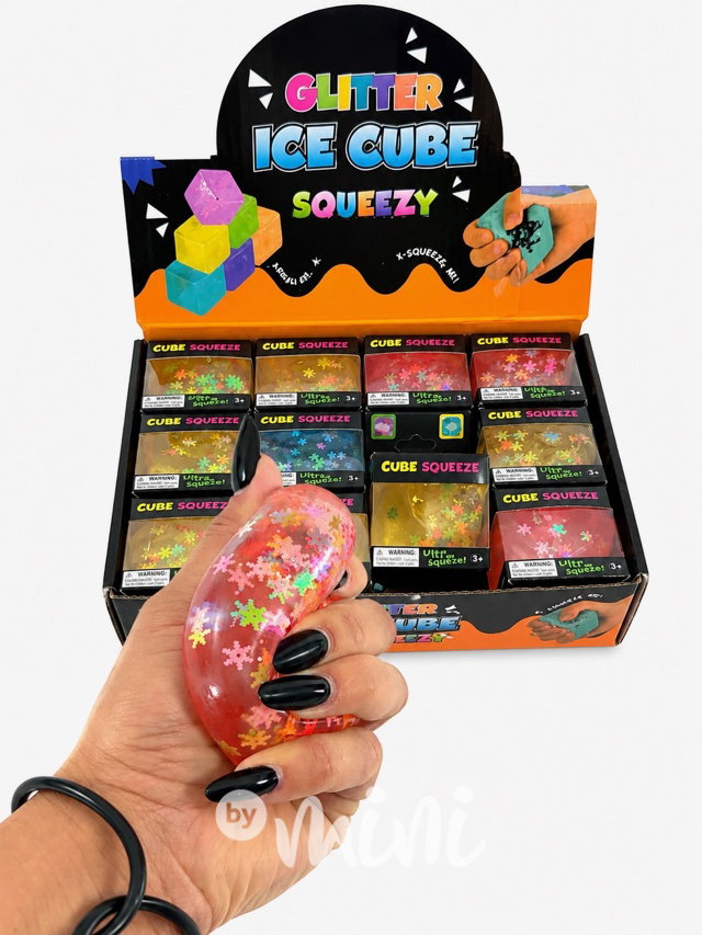 ICE cube squish glitter